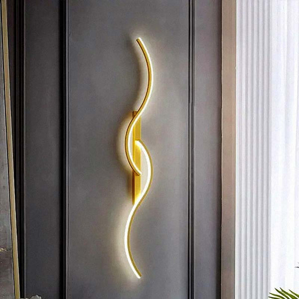 Luminária de Parede Arandela Double S Dourada - Decora Sala | TrendHaus - Decoração para Casa