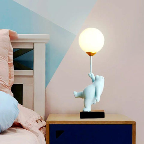 Luminária de Mesa Ursinho Lua Azul Decora Quarto | TrendHaus - Decoração para Casa