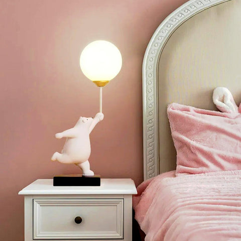 Luminária de Mesa Ursinho Lua Branca decora Quarto | TrendHaus - Decoração para Casa