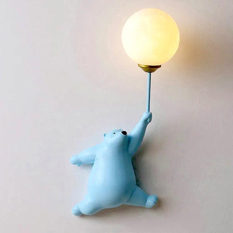Luminária de Parede Ursinho Lua Azul | TrendHaus - Decoração para Casa -  Direita