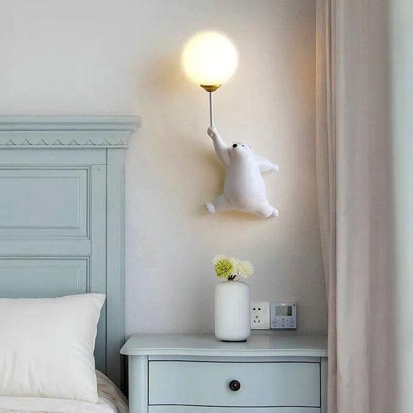Luminária de Parede Ursinho Lua Branca Quarto TrendHaus - Decoração para Casa