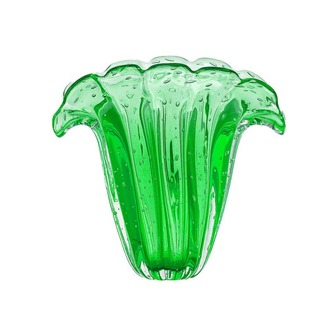 Vaso Murano Decorativo Firenze Verde Esmeralda em cristal soprado à mão com reflexos profundos | TrendHaus