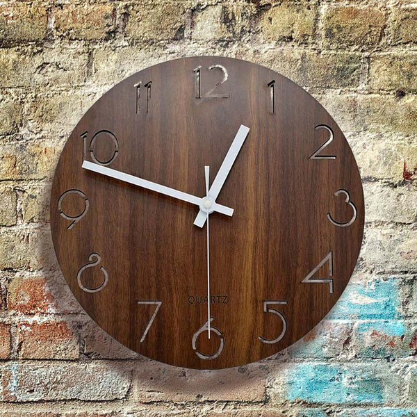 Relógio de Parede Madeira Minimal | TrendHaus - Decoração para Casa