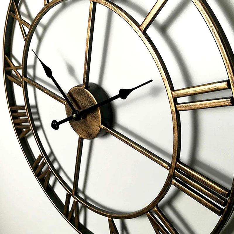 Relógio de Parede Retro Gold Detalhe | TrendHaus - Decoração para Casa