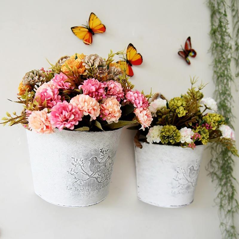 Vasos Decorativos Balde Rústico Provence Jardim | TrendHaus - Decoração para Casa