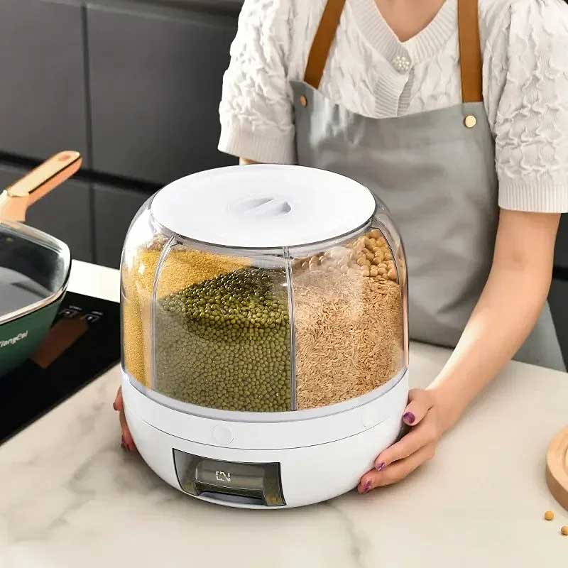 Dispenser Giratório de Alimentos e Cereais 360º | TrendHaus - Decoração para Casa