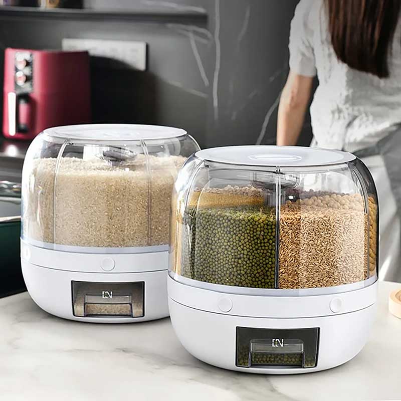 Dispenser Giratório de Alimentos e Cereais 360º 12 | TrendHaus - Decoração para Casa