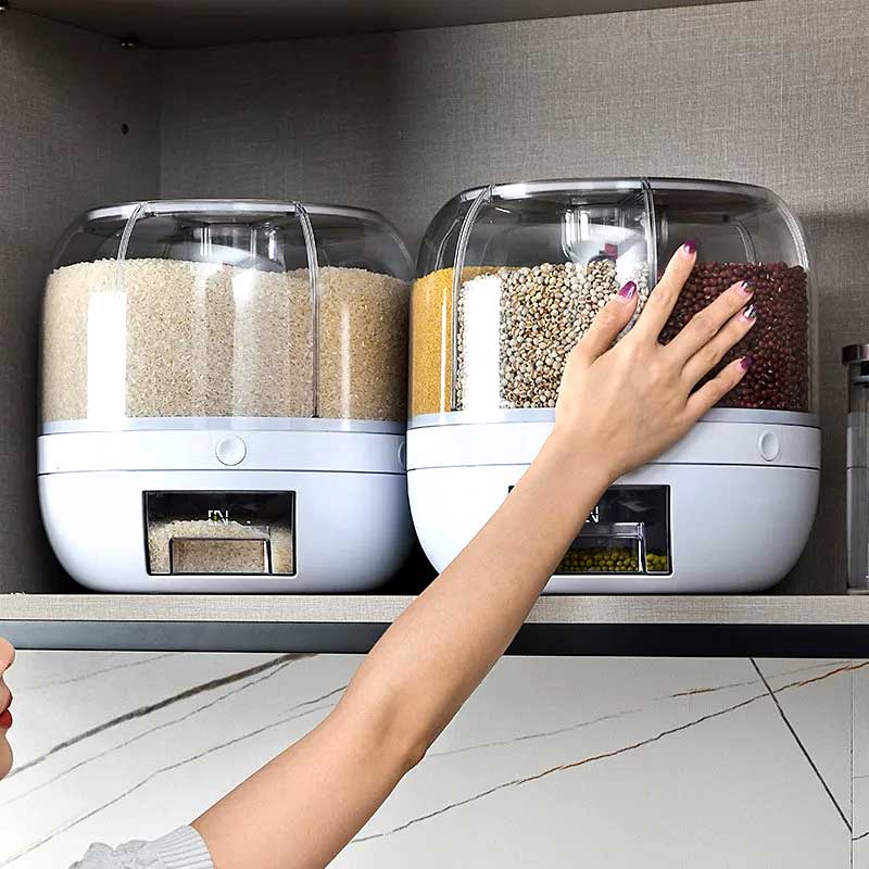 Dispenser Giratório de Alimentos e Cereais 360º 13 | TrendHaus - Decoração para Casa