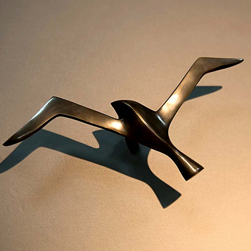 Escultura de Parede em Metal Gaivotas Bronze | TrendHaus - Decoração para Casa