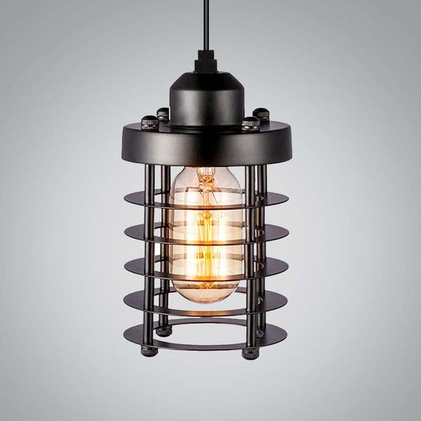 Luminária Pendente Industrial Vintage Preta | TrendHaus - Decoração para Casa