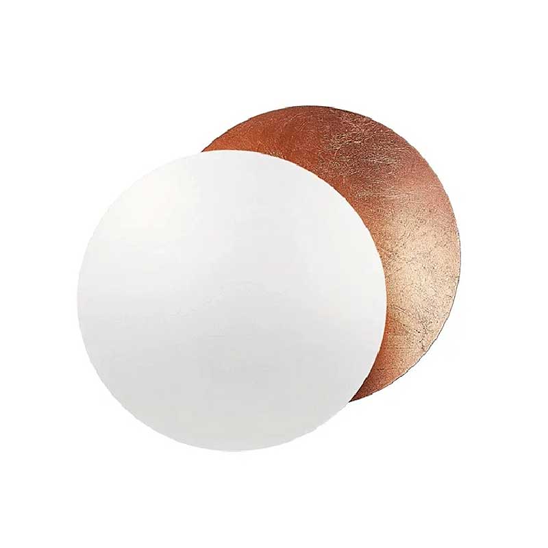 Luminária de Parede Arandela Eclipse Branco com Cobre | TrendHaus - Decoração para Casa