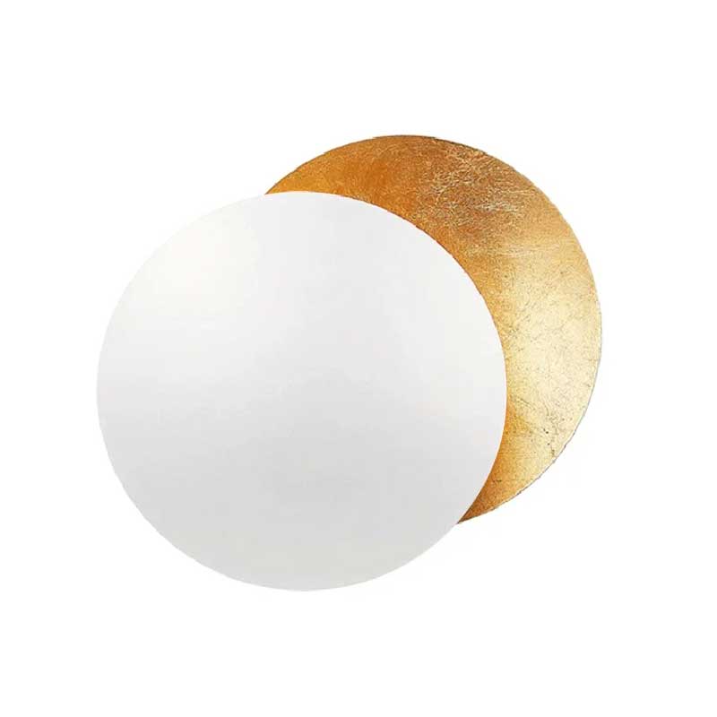 Luminária de Parede Arandela Eclipse Branco com Latão | TrendHaus - Decoração para Casa