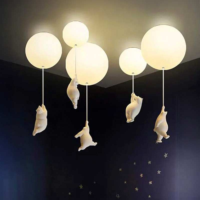 Luminárias de Teto Lustres Ursinhos Luas - Decoram Quarto de Menina | TrendHaus - Decoração para Casa
