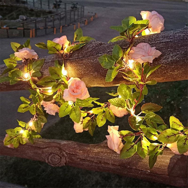 Fio de Luzes Flores Rosa Champagne - Luminária - Luz de Natal - Fairy Lights | TrendHaus - Decoração para Casa