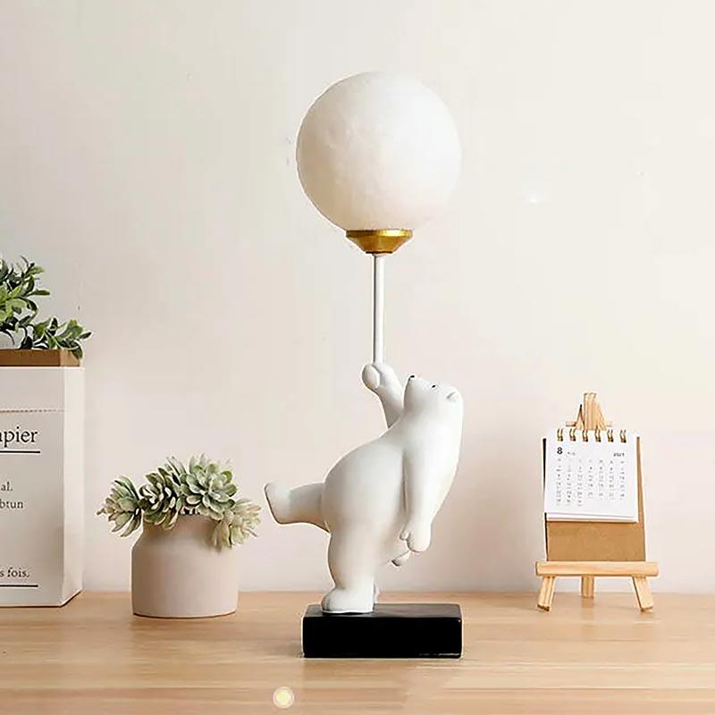 Luminária de Mesa Ursinho Lua Branca Float decora Quarto | TrendHaus - Decoração  para Casa