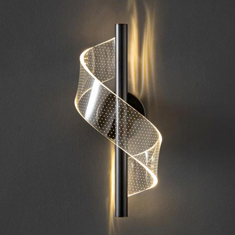 Luminária de Parede Arandela Espiral - Para Quarto e Sala - Preta | TrendHaus - Decoração para Casa