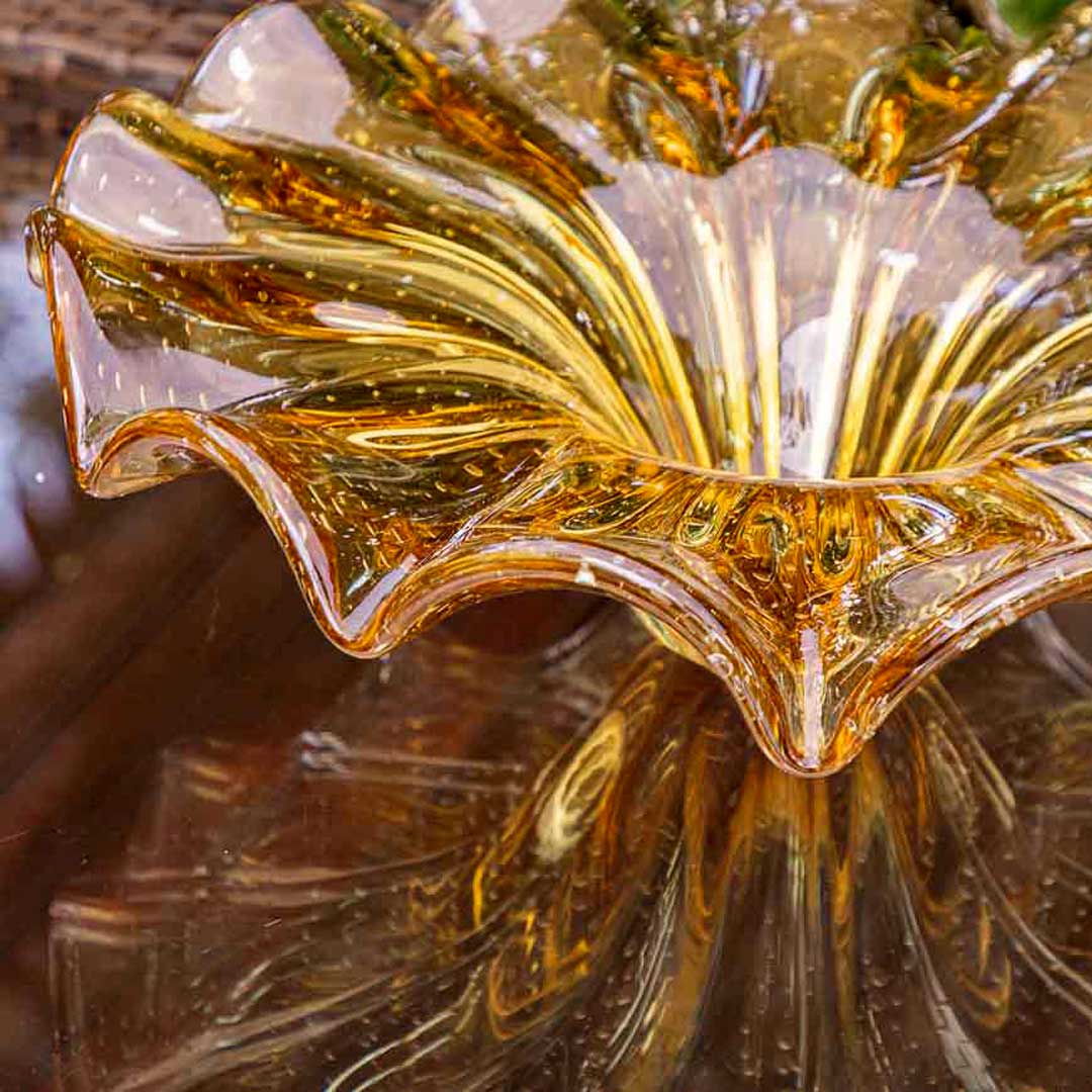 Murano Centro de Mesa Yara Âmbar 7 | TrendHaus - Decoração para Casa