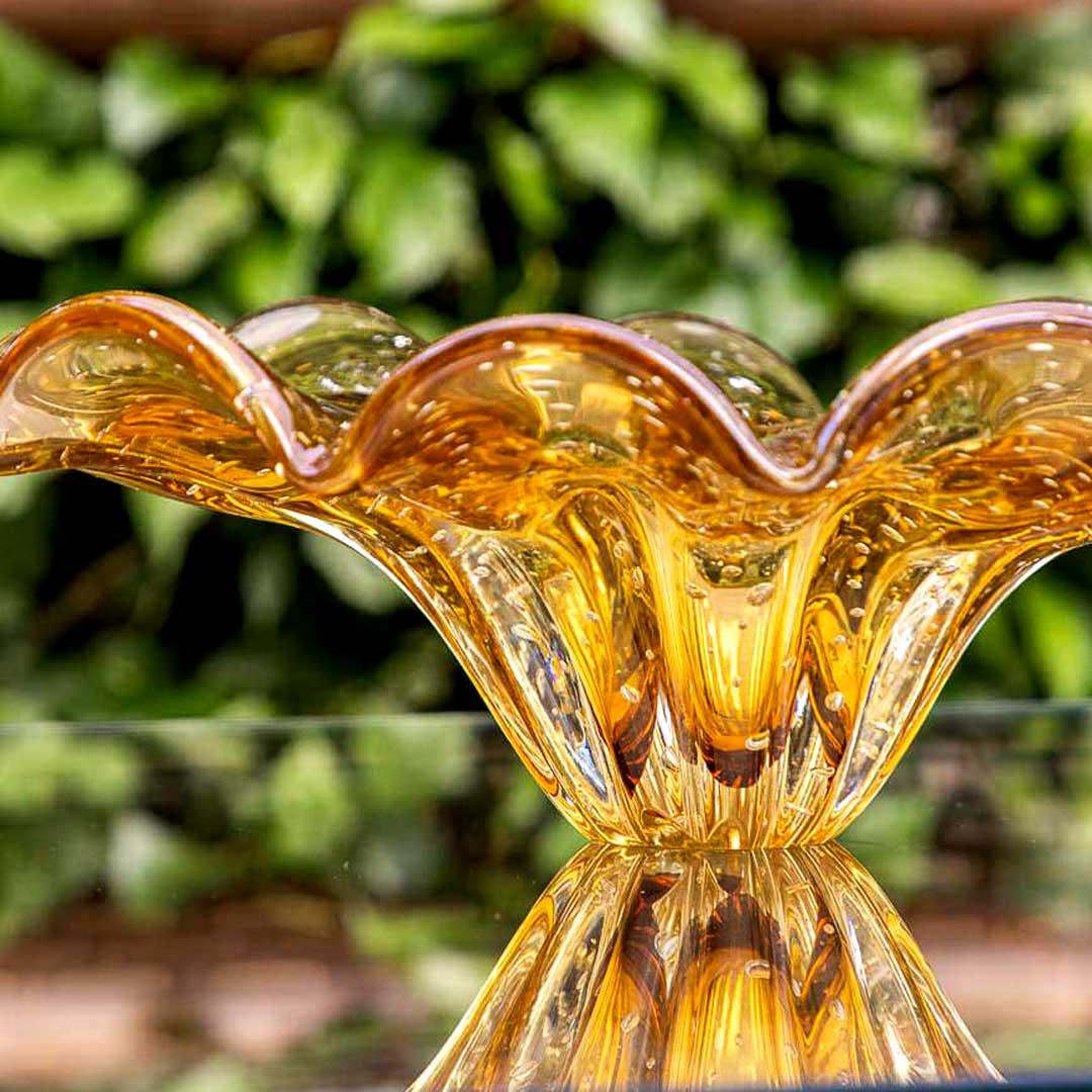 Murano Centro de Mesa Yara Âmbar 8 | TrendHaus - Decoração para Casa