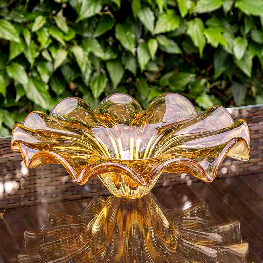 Murano Centro de Mesa Yara Âmbar 2 | TrendHaus - Decoração para Casa