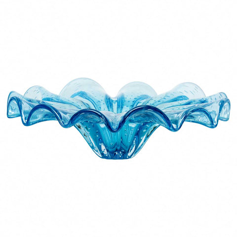 Centro de mesa murano Yara Aquamarine em cristal soprado à mão | TrendHaus