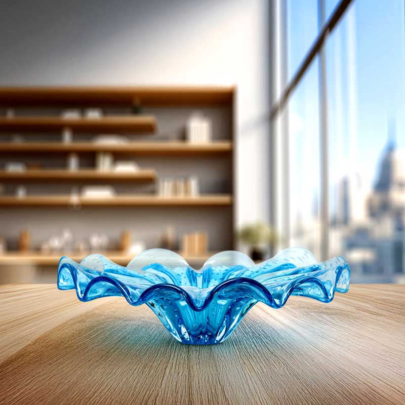 Murano Centro de Mesa Yara Aquamarine Sala de Estar | TrendHaus - Decoração para Casa