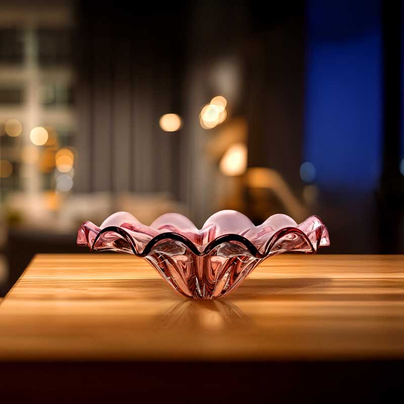 Murano Centro de Mesa Yara Vintage Rosé Decora Sala de Estar | TrendHaus - Decoração para Casa