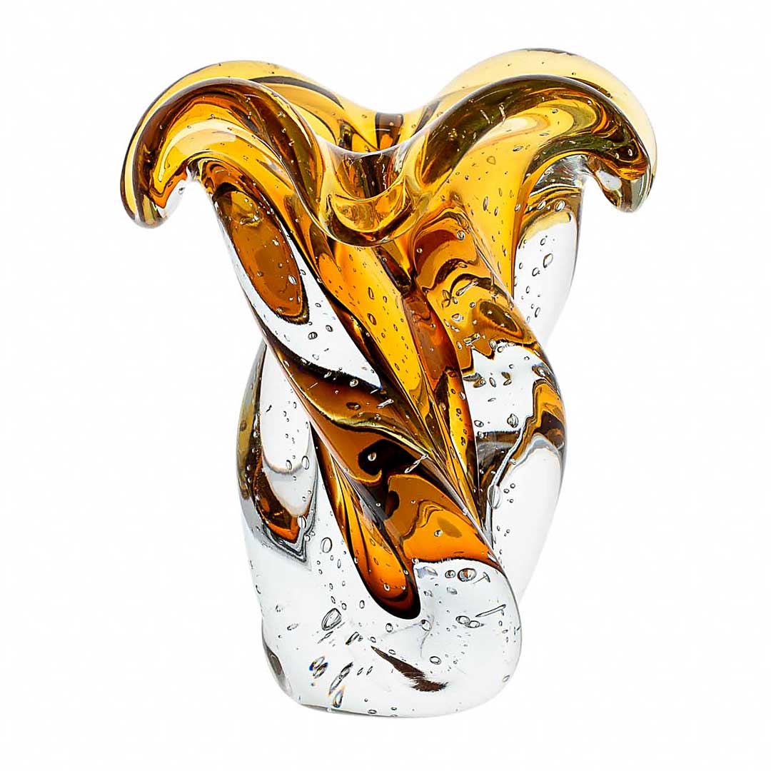 Murano Vaso Decorativo Argus Âmbar | TrendHaus - Decoração para Casa