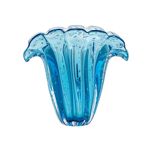 Vaso Murano Decorativo Firenze Aquamarine em cristal soprado à mão | TrendHaus