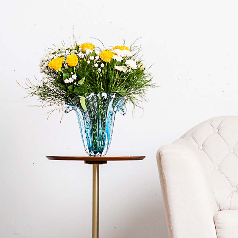 Murano  Vaso Decorativo Firenze Aquamarine Decora Sala | TrendHaus - Decoração para Casa