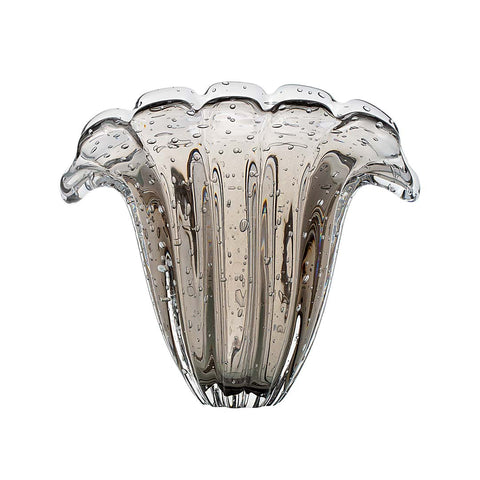 Vaso Murano Decorativo Firenze Grafite em cristal soprado à mão com presença arquitetônica | TrendHaus