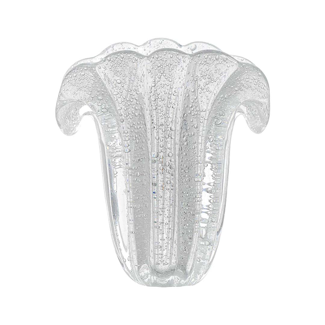 Murano Vaso Decorativo Firenze Transparente Ice | TrendHaus - Decoração para Casa