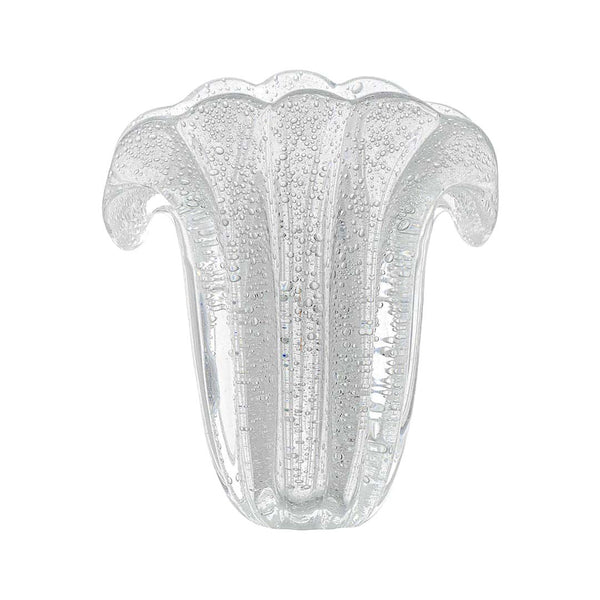 Murano Vaso Decorativo Firenze Transparente Ice | TrendHaus - Decoração para Casa