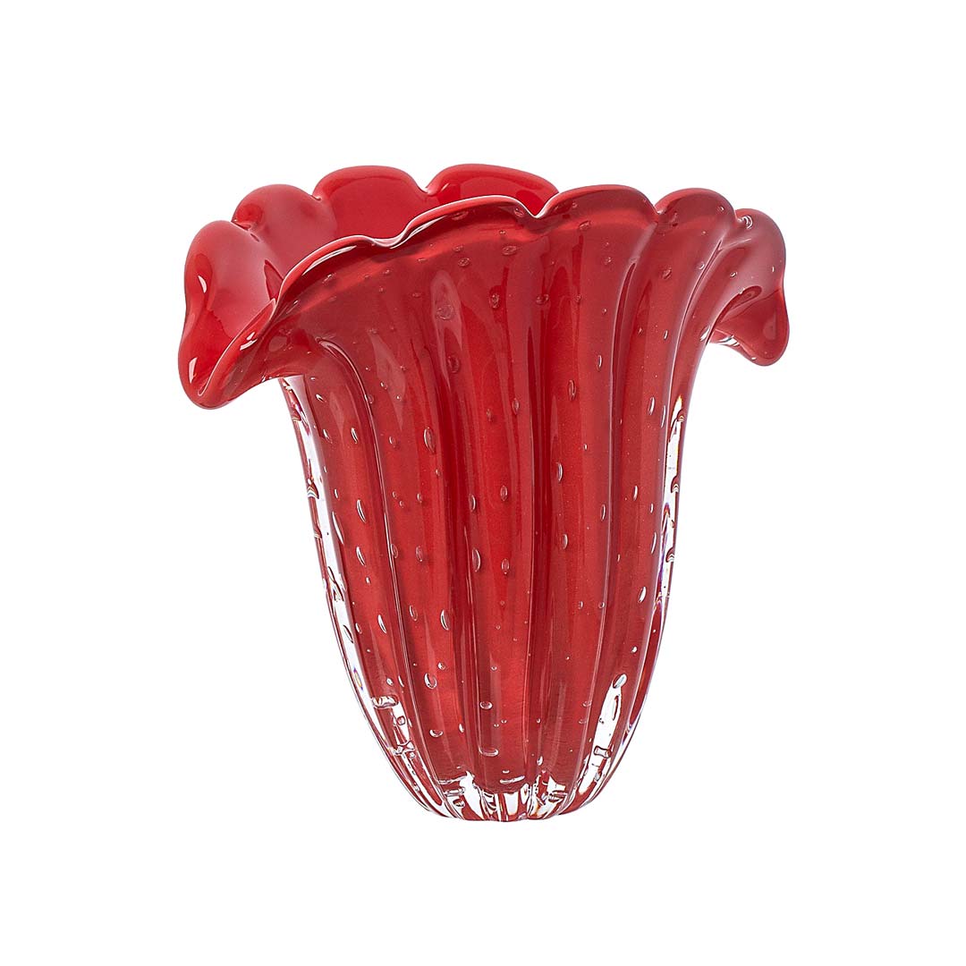 Murano Vaso Decorativo Firenze Vermelho 2 | TrendHaus - Decoração para Casa