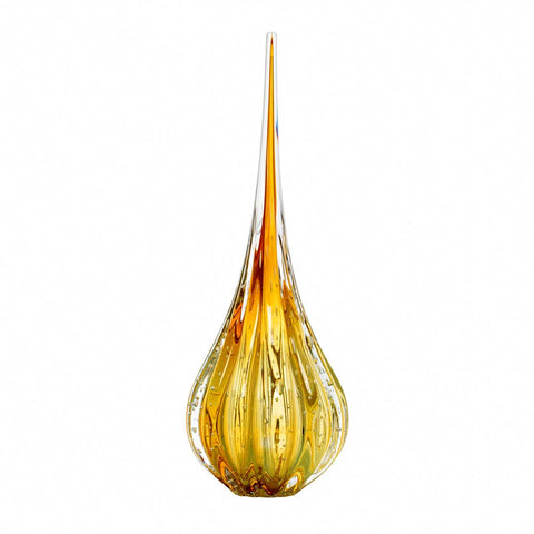 Gota de Cristal Murano Lighthouse Âmbar em cristal soprado à mão | TrendHaus