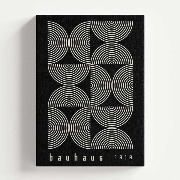 Quadro Decorativo Bauhaus Design Semi Círculos Preto | TrendHaus Decoração para Casa