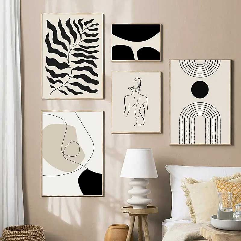 Linha de Quadros Decorativos Art Boho Decora Quarto | TrensHaus - Decoração para Casa