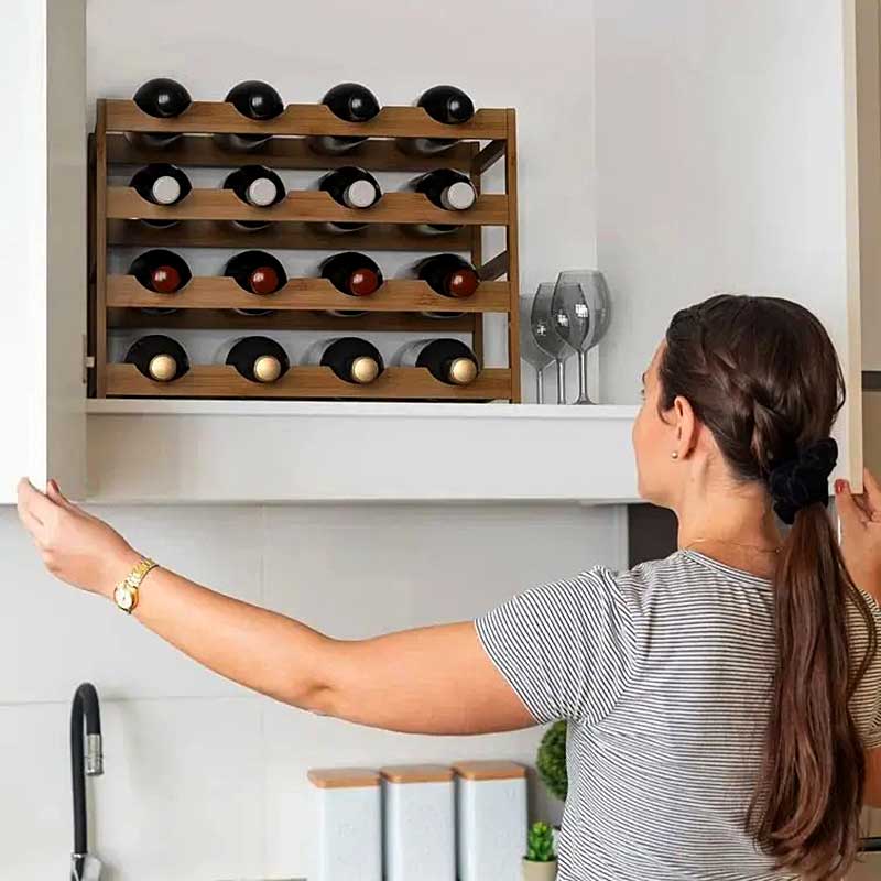 Suporte para Vinhos de Madeira Adega 11 | TrendHaus - Decoração para Casa