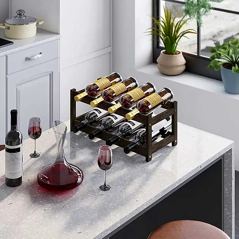 Suporte para Vinhos de Madeira Adega 10 | TrendHaus - Decoração para Casa