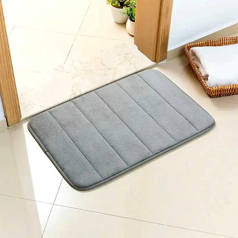 Tapete para Banheiro Antiderrapante Macio Comfort Cinza F | TrendHaus - Decoração para Casa