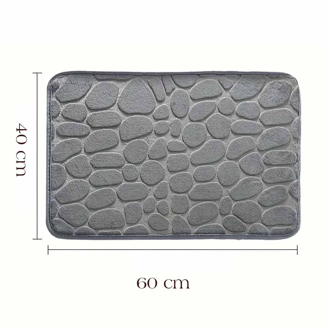 Tapete de Banheiro Antiderrapante Macio Pedras  Medidas | TrendHaus - Decoração para Casa
