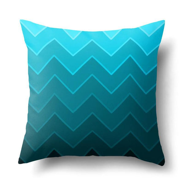 Capa de Almofada Blue Zig Zag - TrendHaus