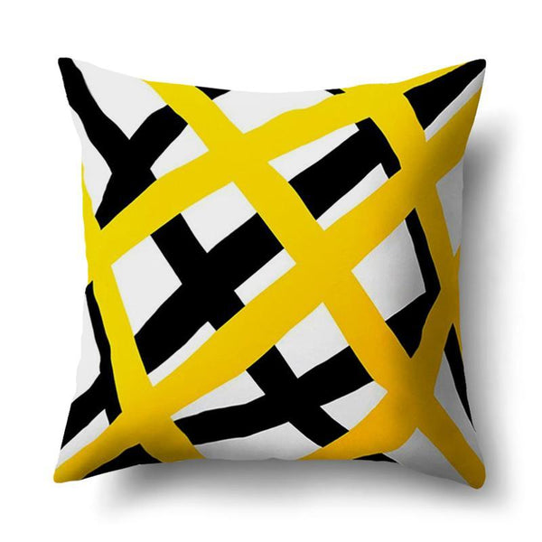 Capa de Almofada Yellow Tiras - TrendHaus