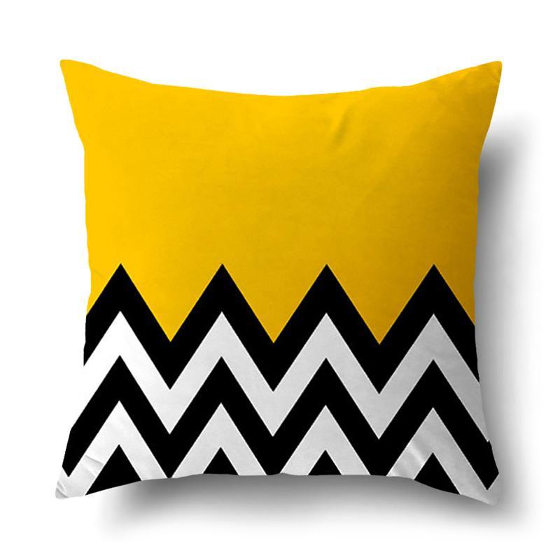 Capa de Almofada Yellow Zig Zag 2 - TrendHaus