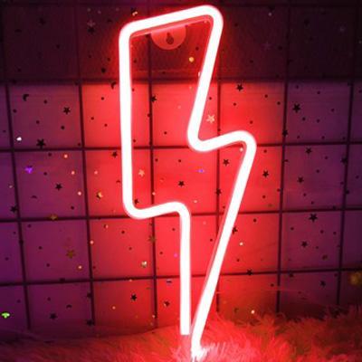 Luminária de Parede Neon Raio - LED | TrendHaus - Decoração para Casa Vermelho